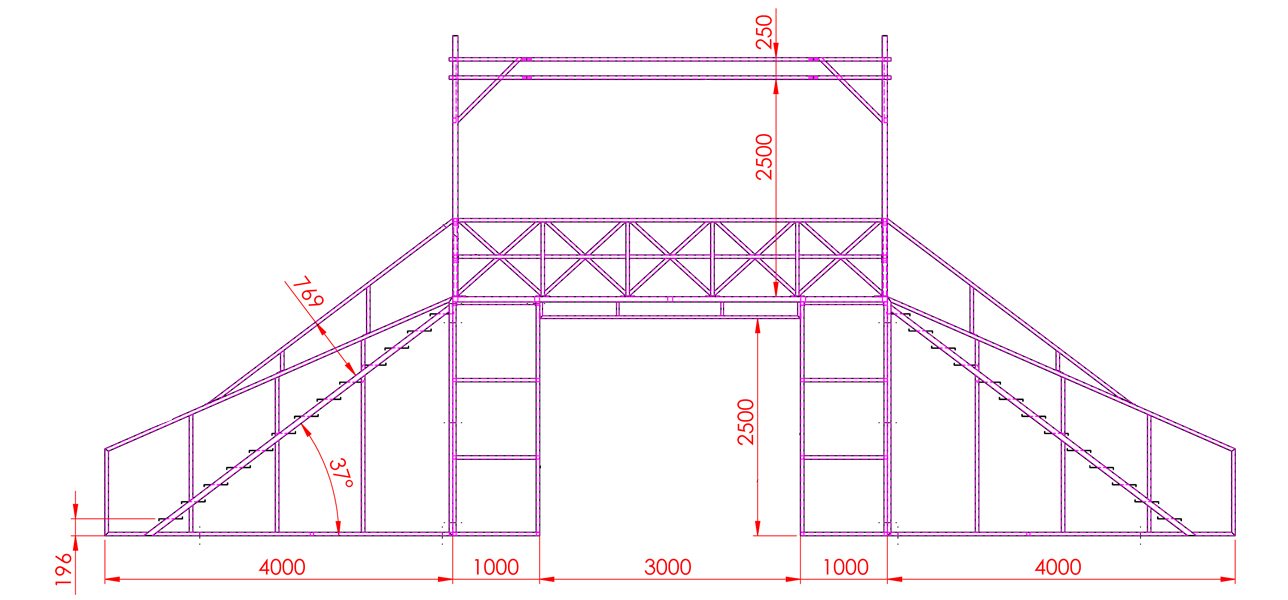 PÓRTICO 13x5,25 - plano frente