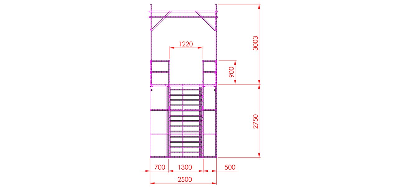 PÓRTICO 13x5,25 - plano lateral