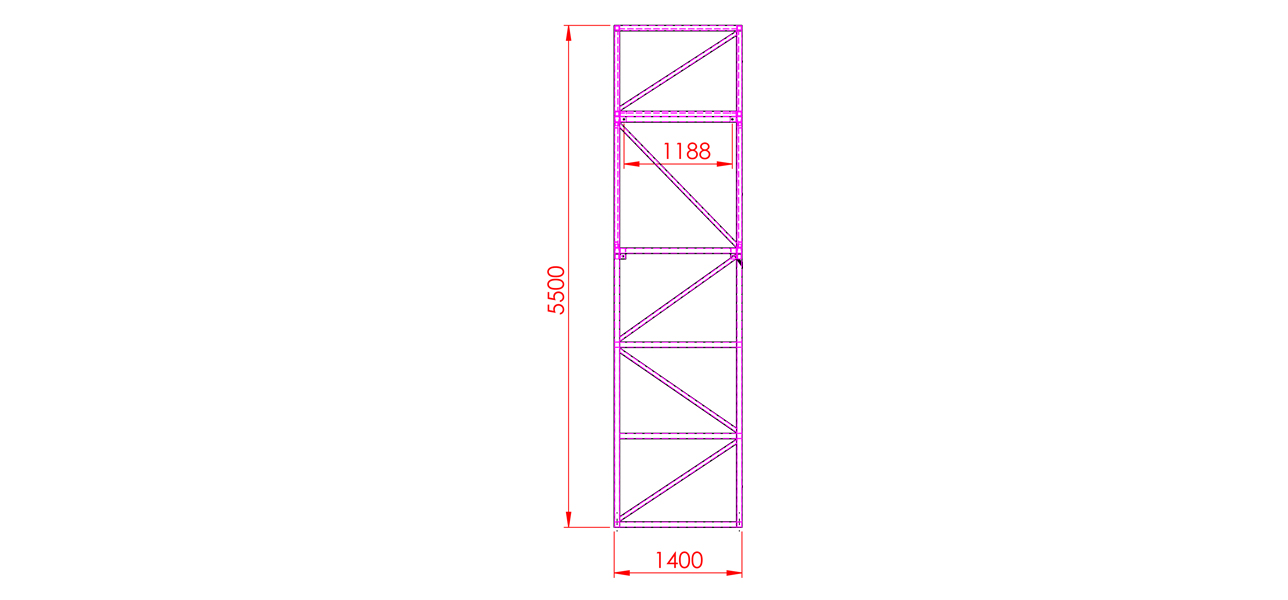 PÓRTICO 9x5,5 - plano lateral